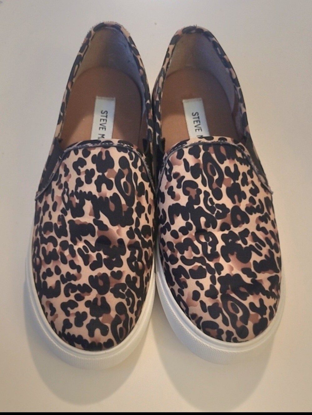 Steve Madden Leopard-Print Slip-On Sneakers - Tan/Black